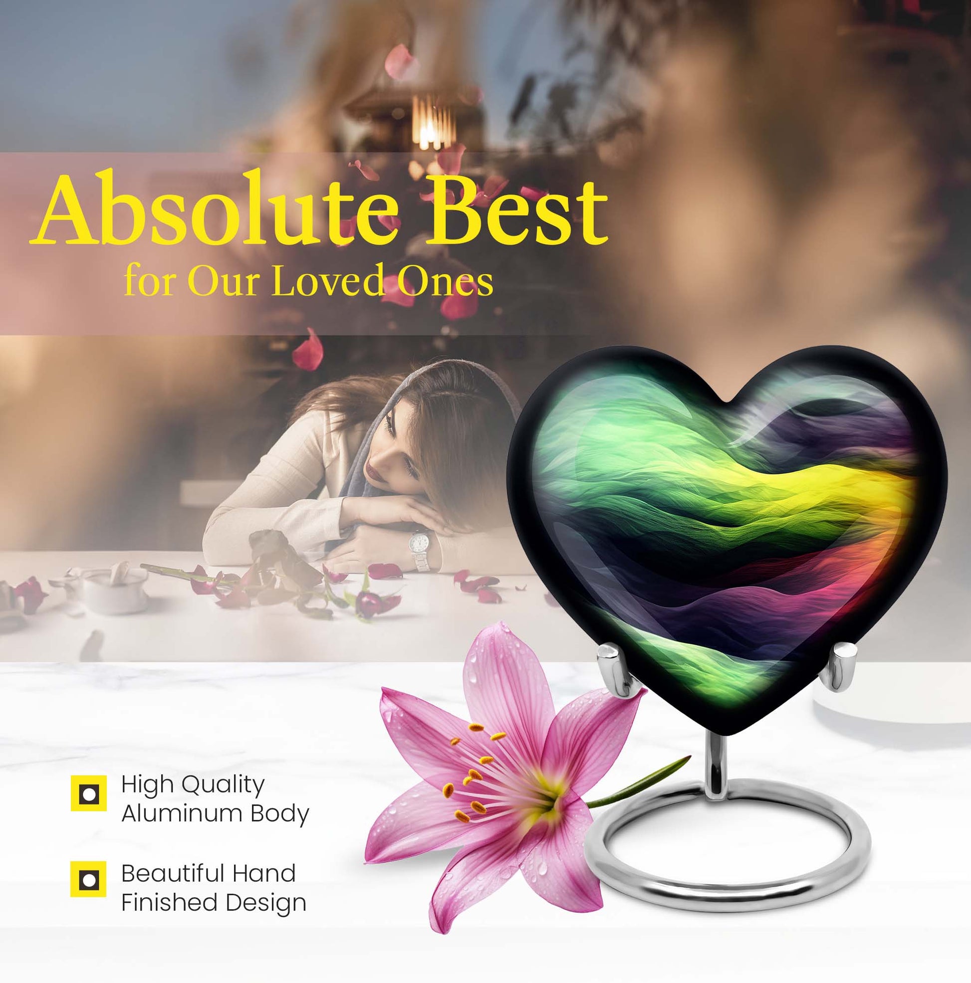 heart-shaped abstract urn