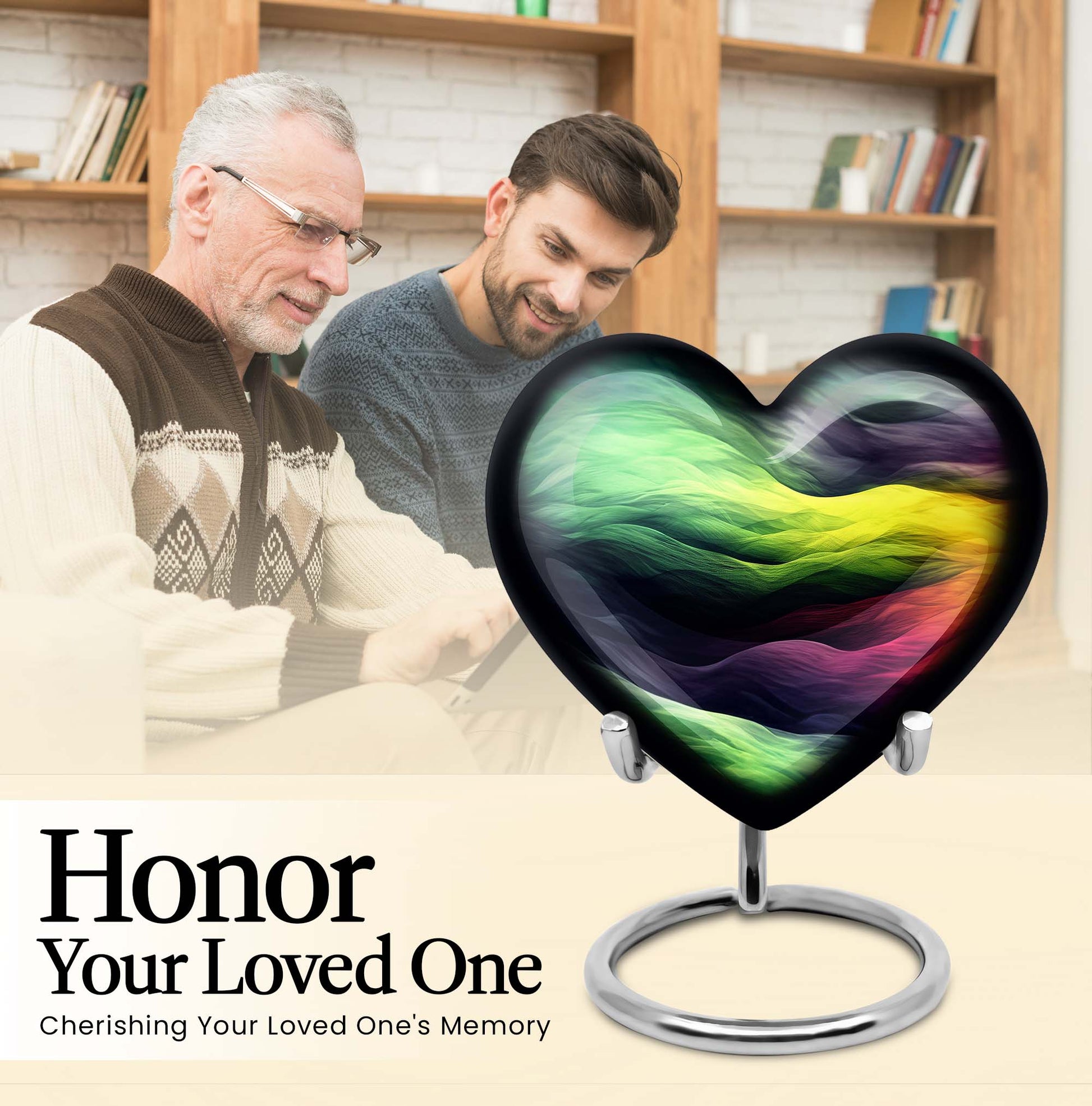 heart-shaped abstract urn