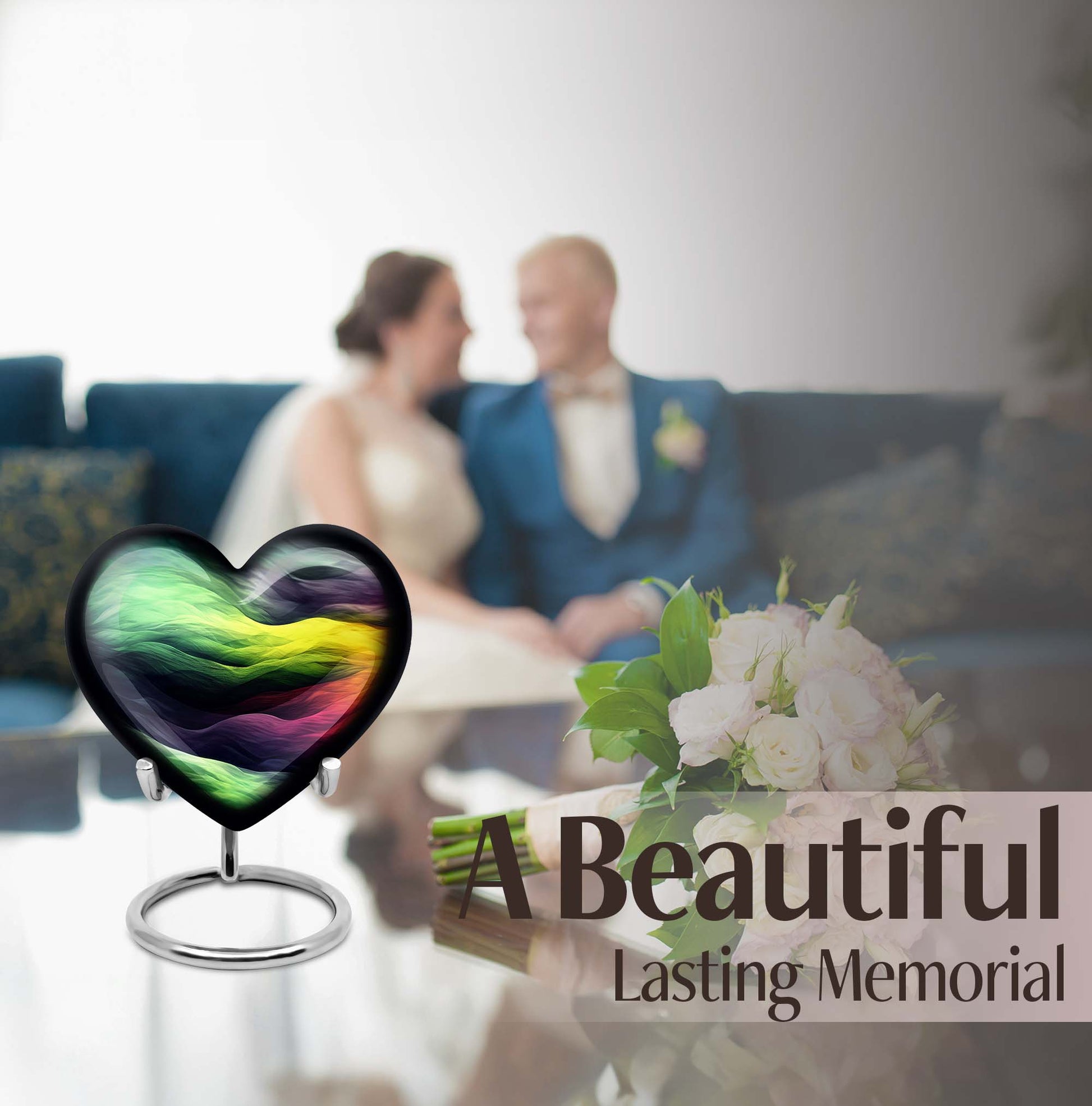 heart-shaped abstract urn