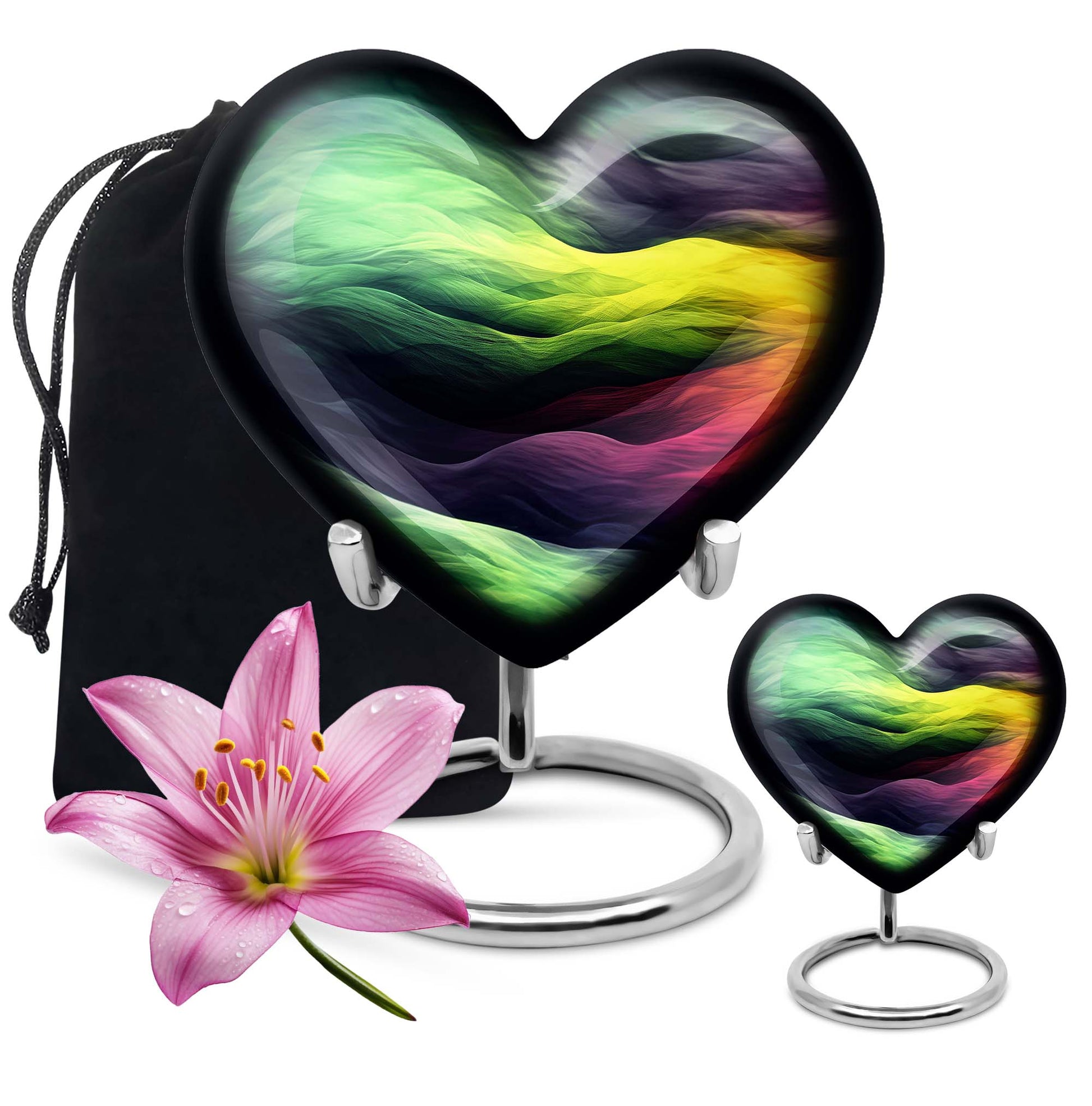 heart-shaped abstract urn