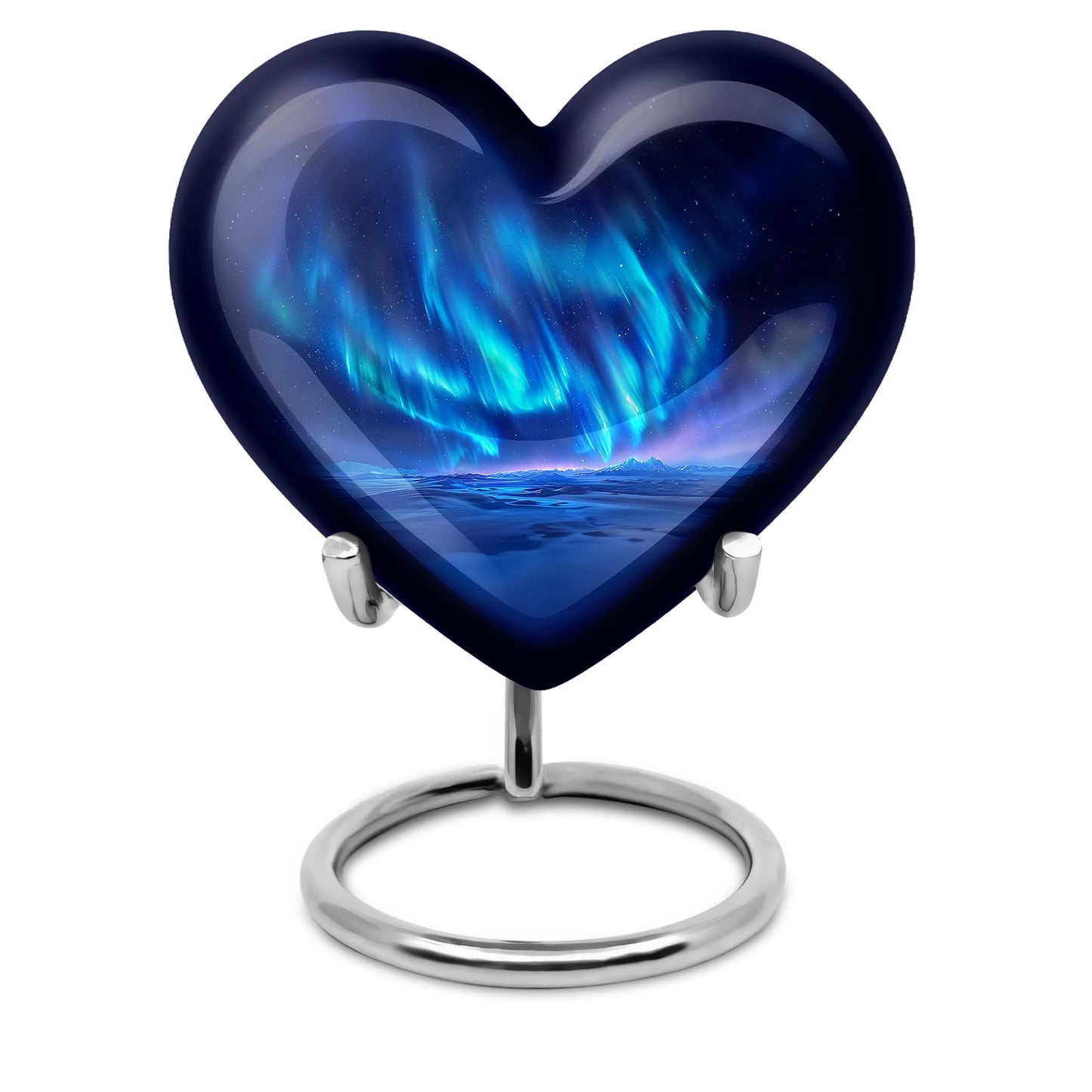 Northern Lights Heart Urn