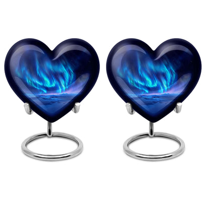 Northern Lights Heart Urn