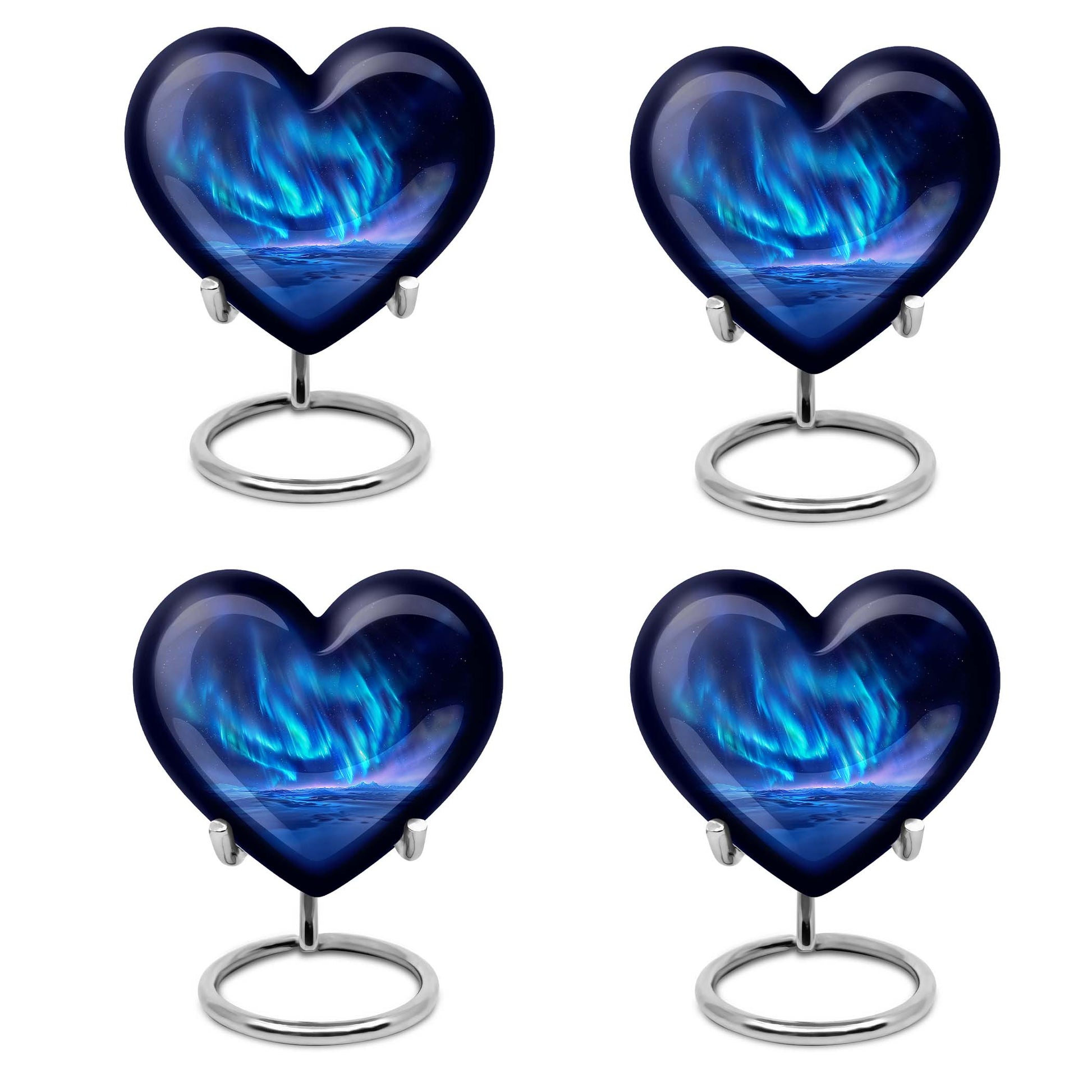 Northern Lights Heart Urn
