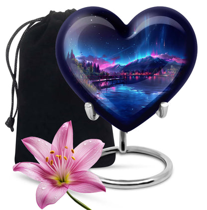Northern Lights memorial urn for men