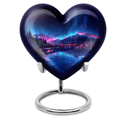 Northern Lights memorial urn for men
