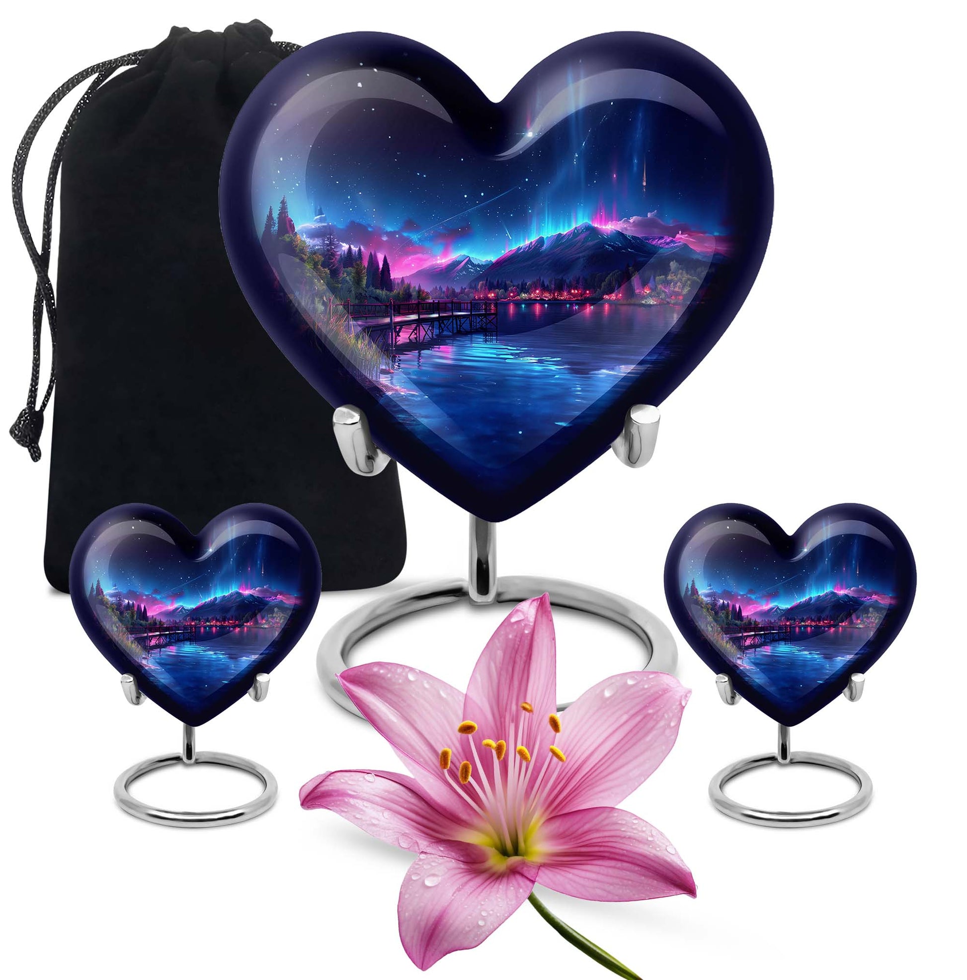 Northern Lights memorial urn for men