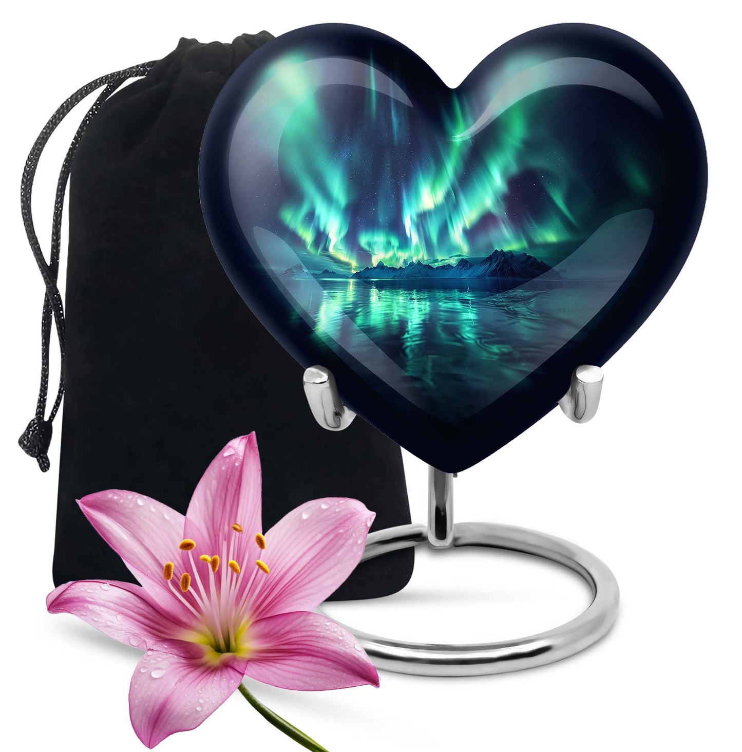 Aurora Borealis Borealis Theme Large Urn 10 Inch