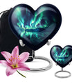 Aurora Borealis Borealis Theme Large Urn With 1 Keepsake Urn