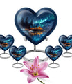 Aurora Borealis Borealis Theme Large Urn With 4 Keepsake Urn