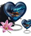 Aurora Borealis Borealis Theme Large Urn With 1 Keepsake Urn
