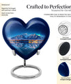 Heart-shaped Aurora Borealis urn