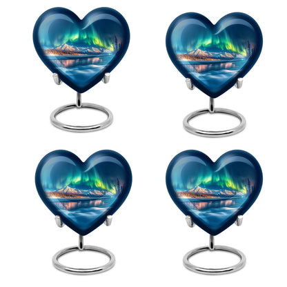 Aurora Borealis Theme 3 Inch Keepsake Pack of 4