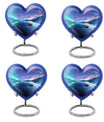 Aurora borealis heart shaped urn for ashes