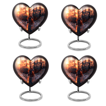 heart-shaped fox urn