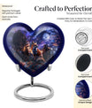 heart-shaped fox cremation urn