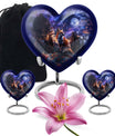 heart-shaped fox cremation urn