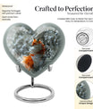 10-inch heart-shaped fox urn 