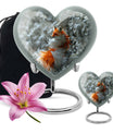 10-inch heart-shaped fox urn 