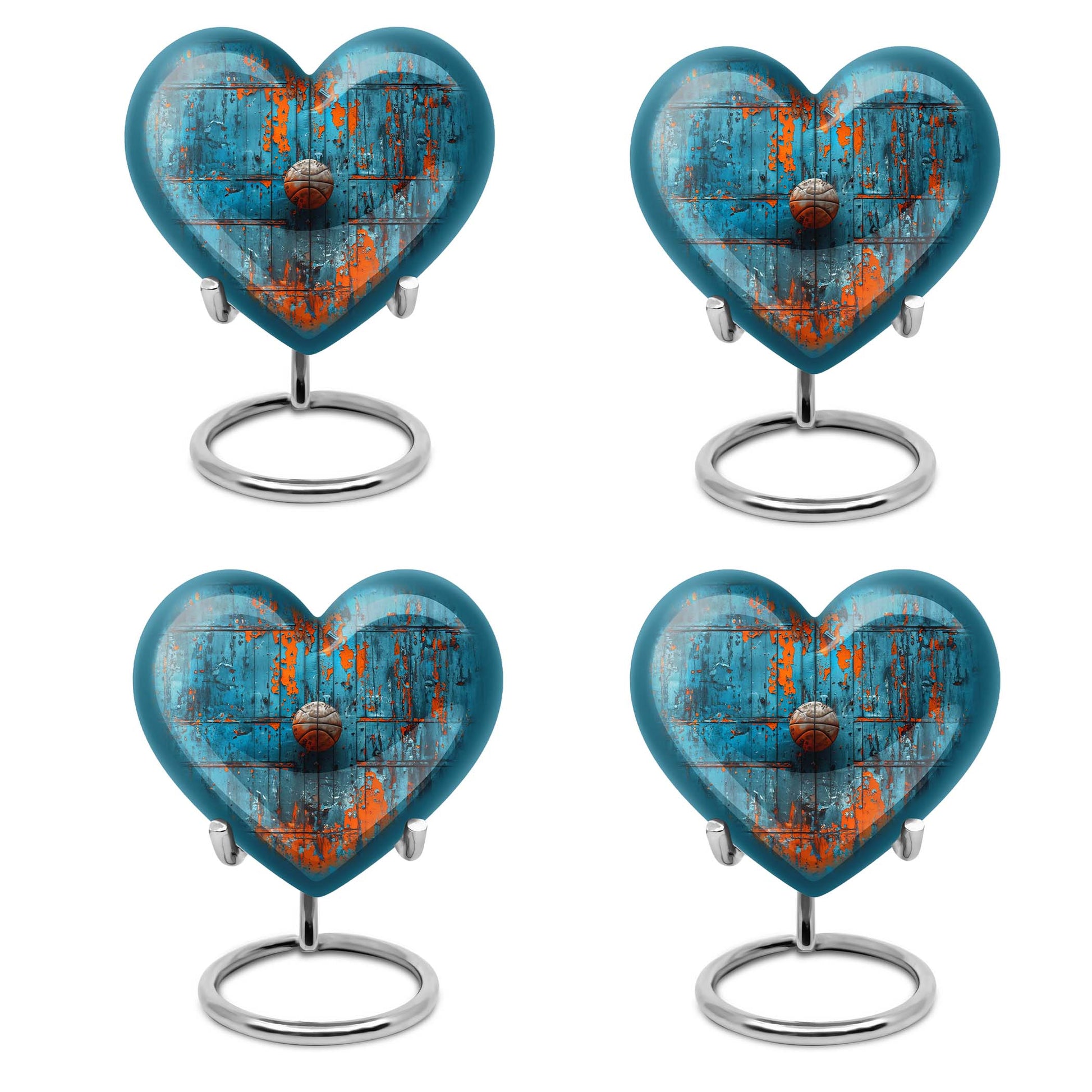 Heart-shaped 10-inch basketball urn 