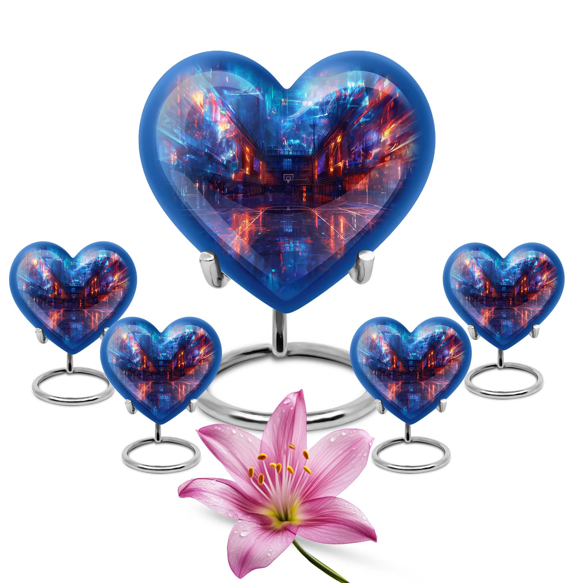 heart-shaped basketball urn