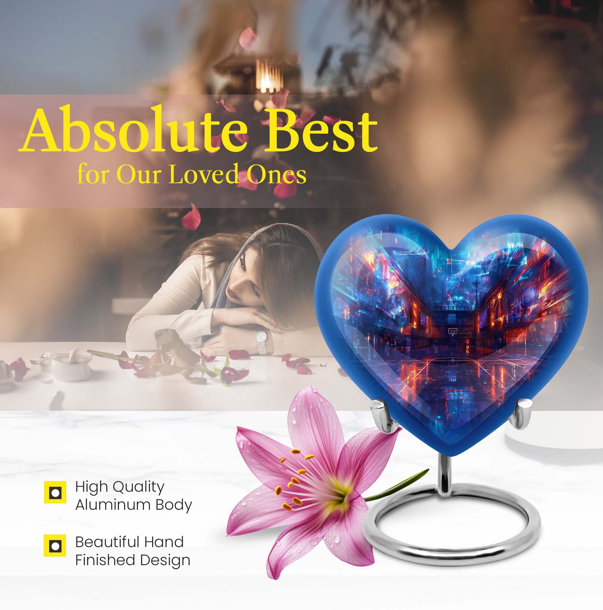 heart-shaped basketball urn