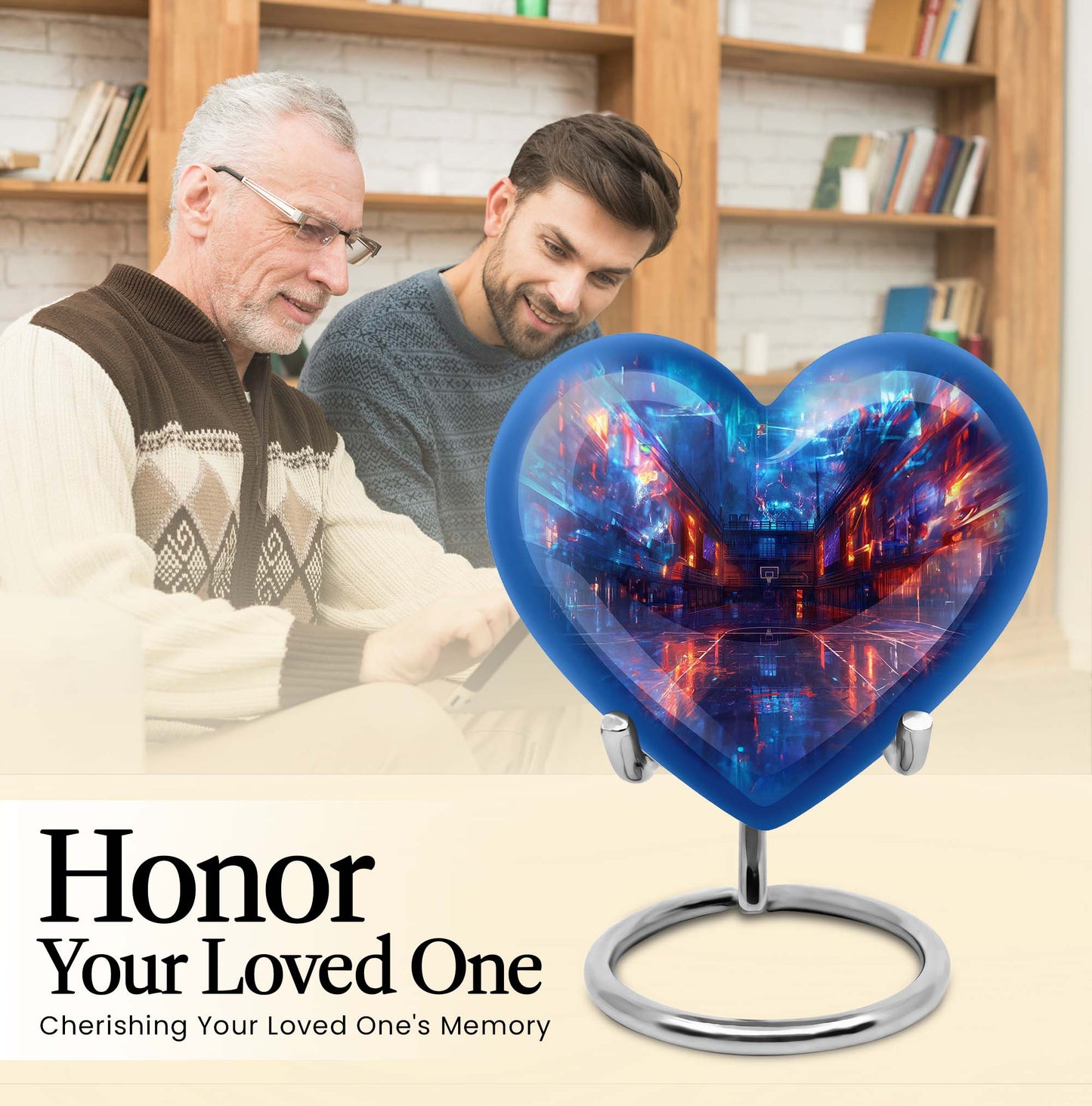 heart-shaped basketball urn