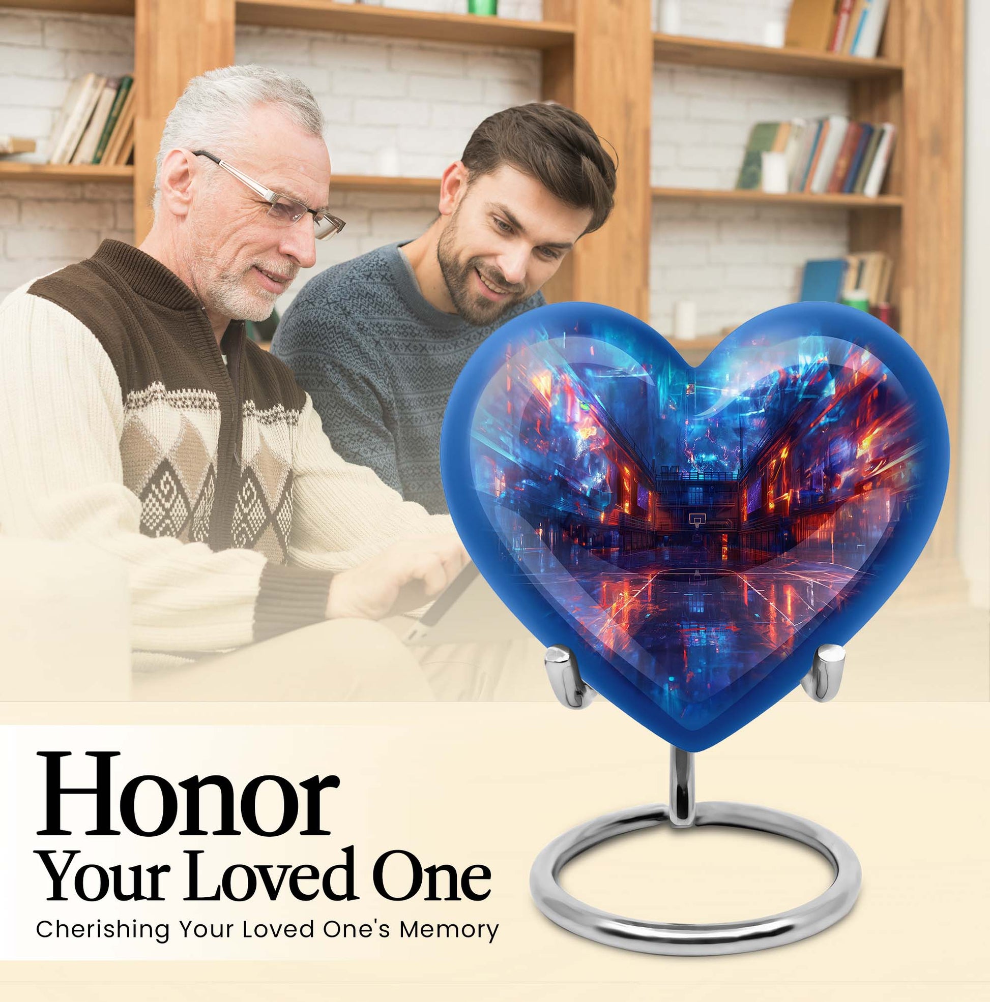 heart-shaped basketball urn