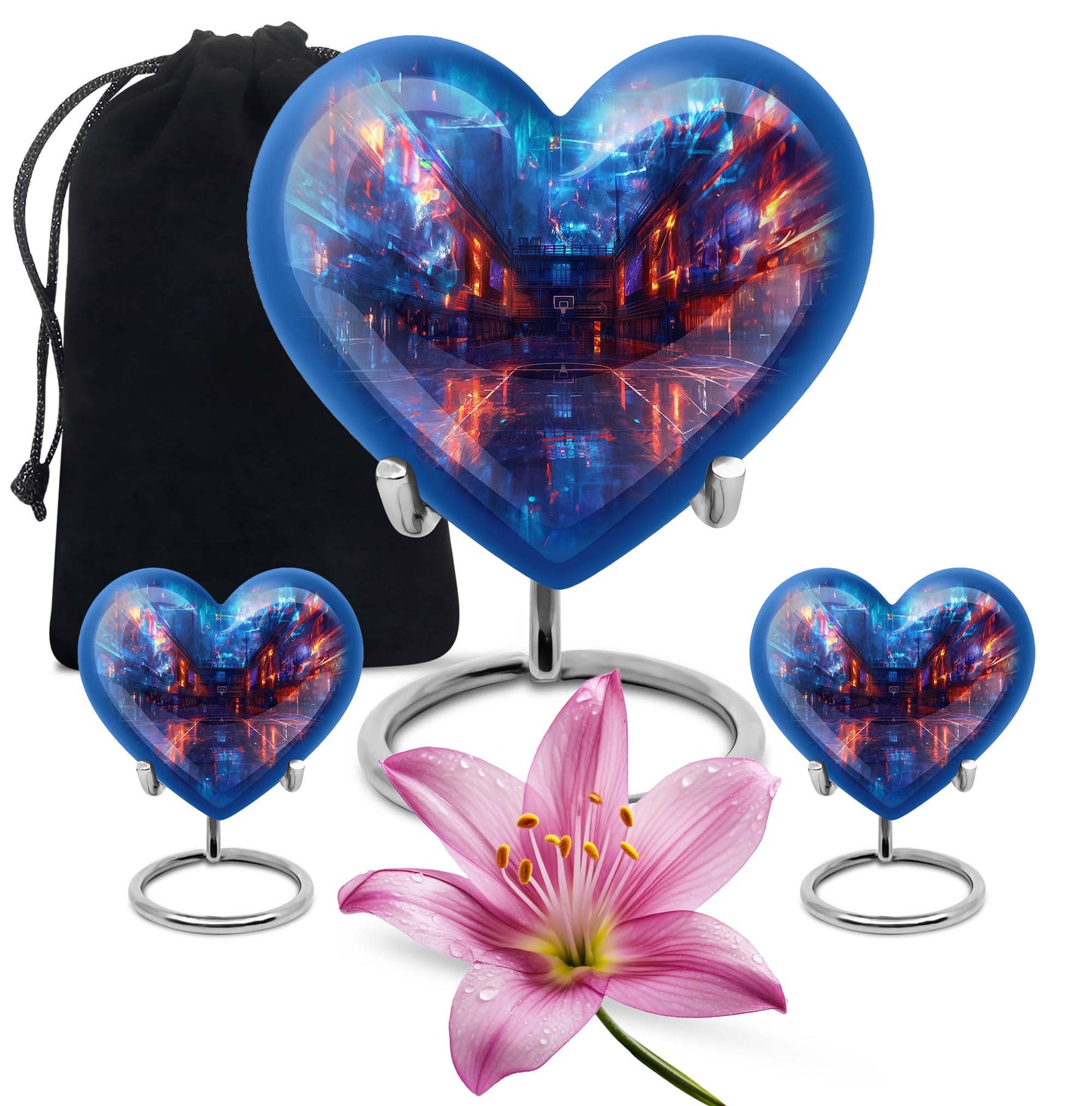 heart-shaped basketball urn