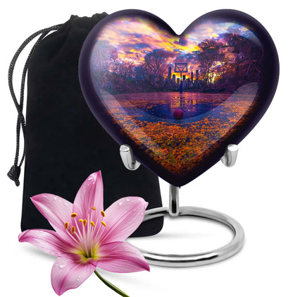 heart-shaped basketball urn