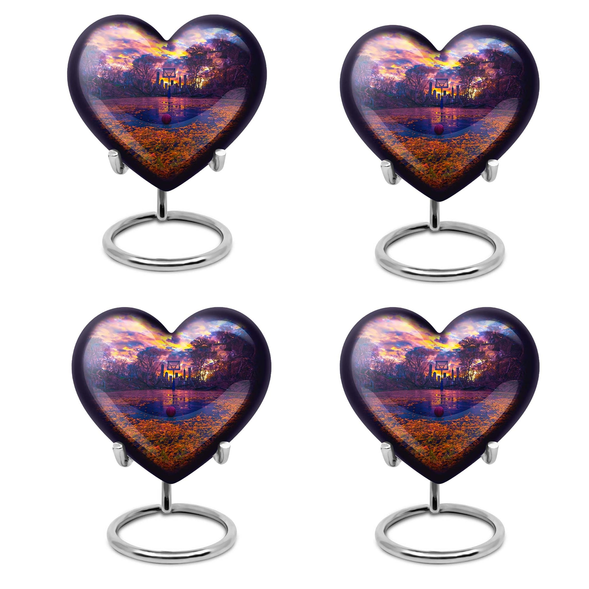 heart-shaped basketball urn