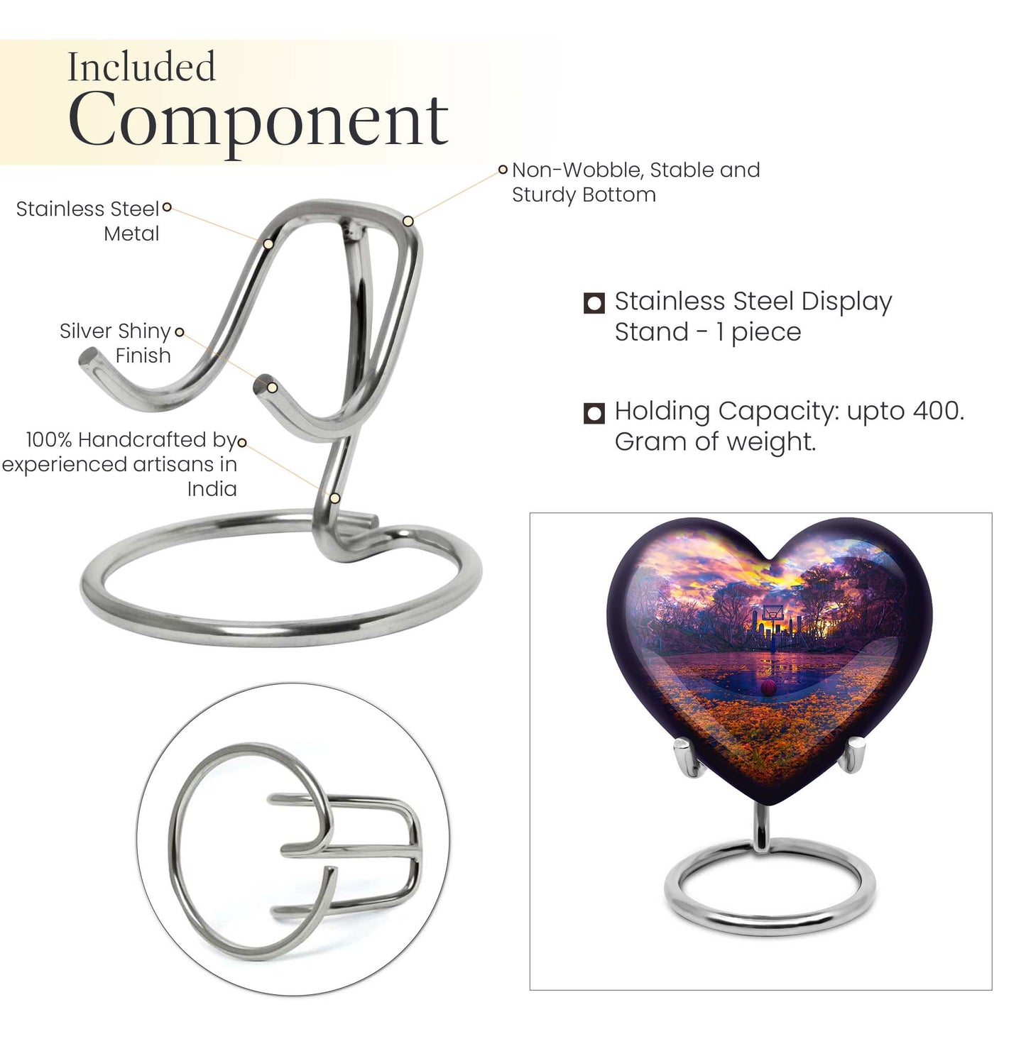 heart-shaped basketball urn