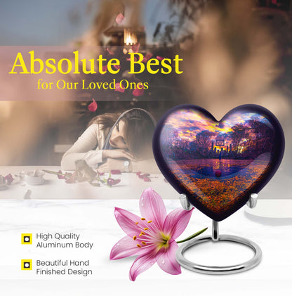heart-shaped basketball urn