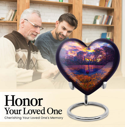 heart-shaped basketball urn