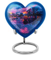Heart-shaped butterfly theme basketball urn for adult female ashes, customizable