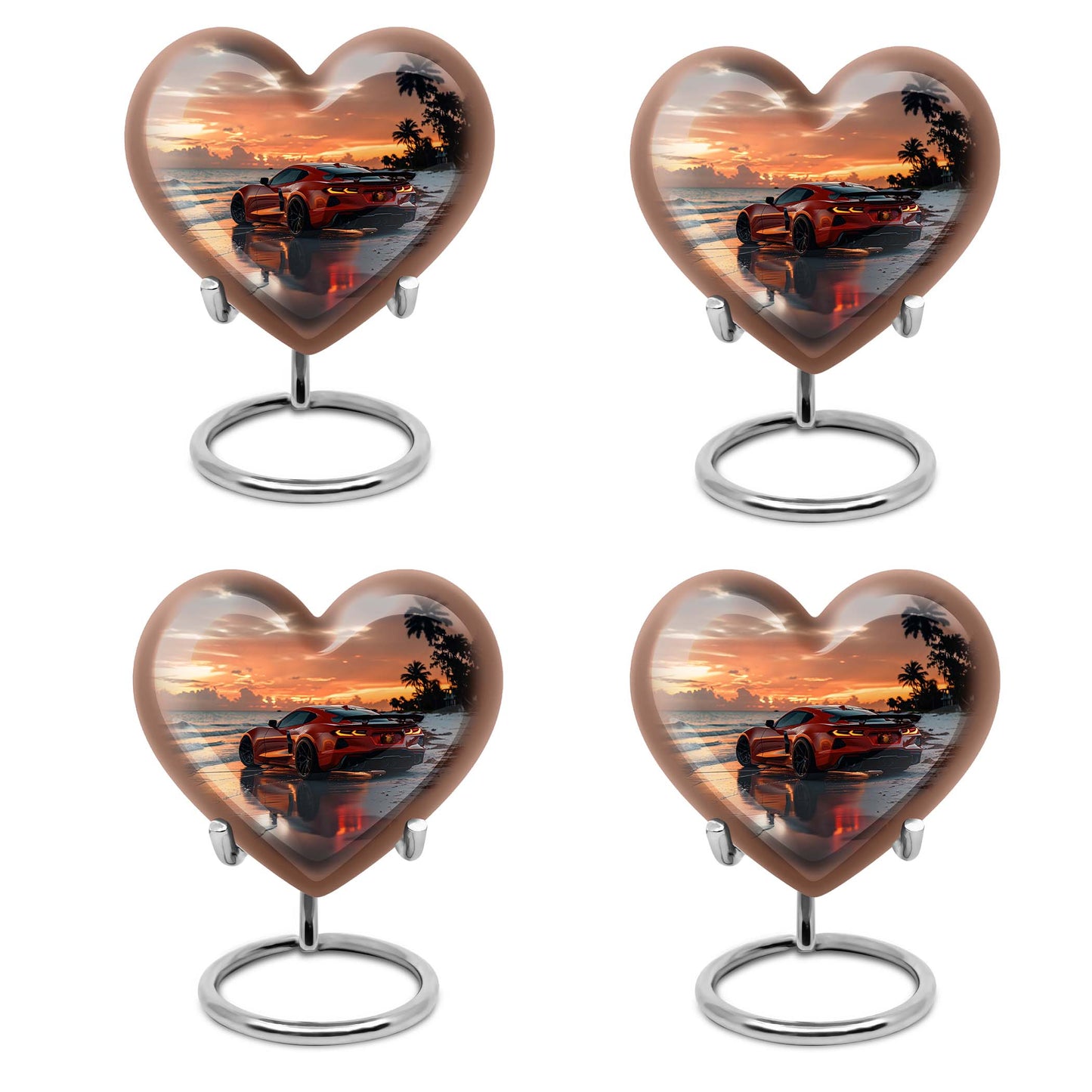 themed heart car Urn