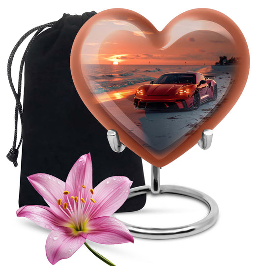 car urn heart design