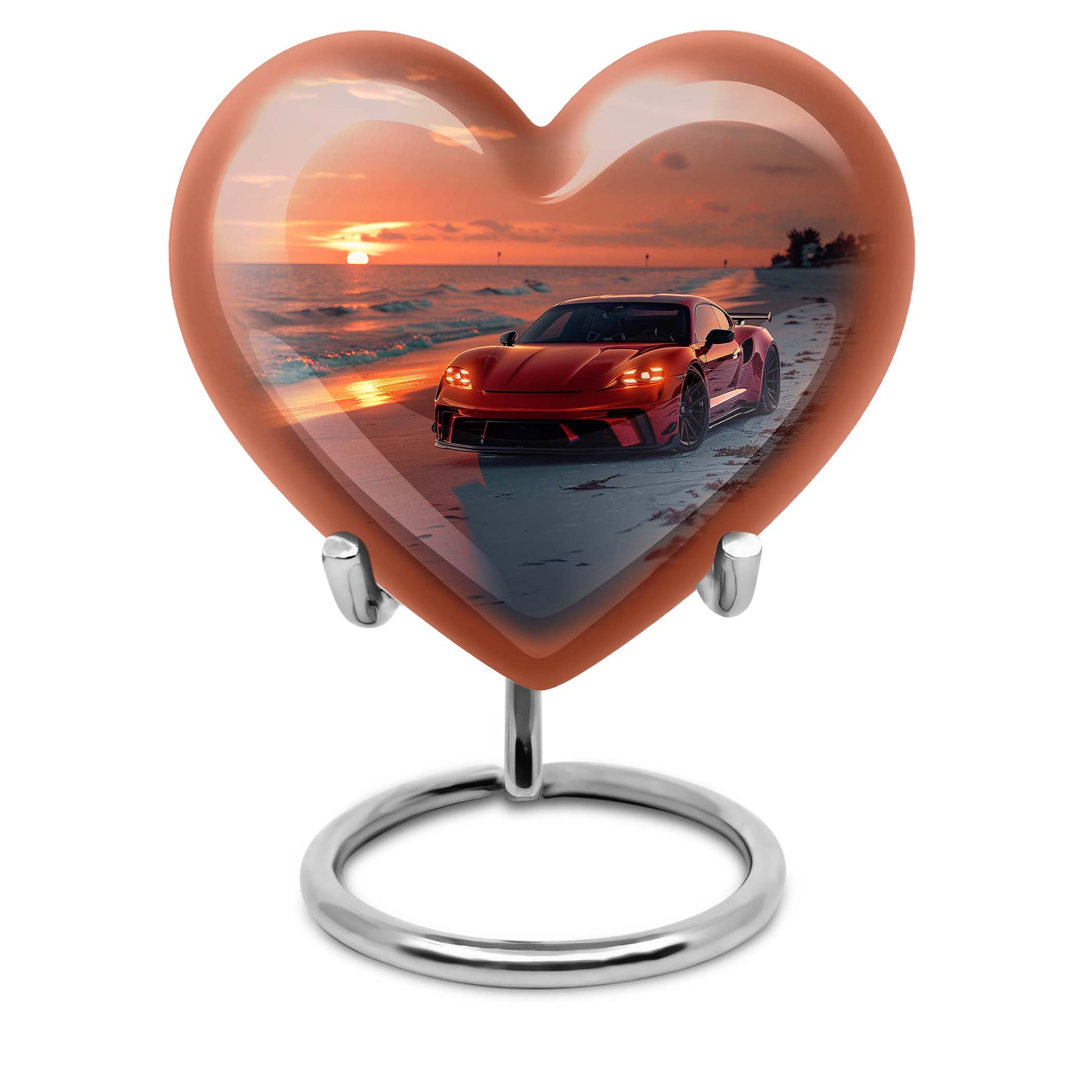 car urn heart design