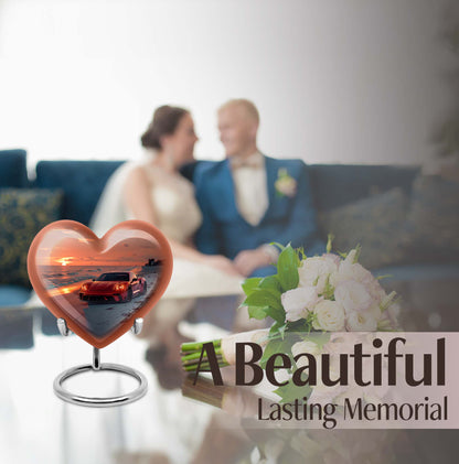 car urn heart design
