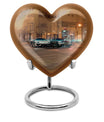 Large 10-inch butterfly-themed heart-shaped car Urn for mom,