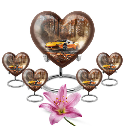 Car Theme Large Urn With 4 Keepsake Urn