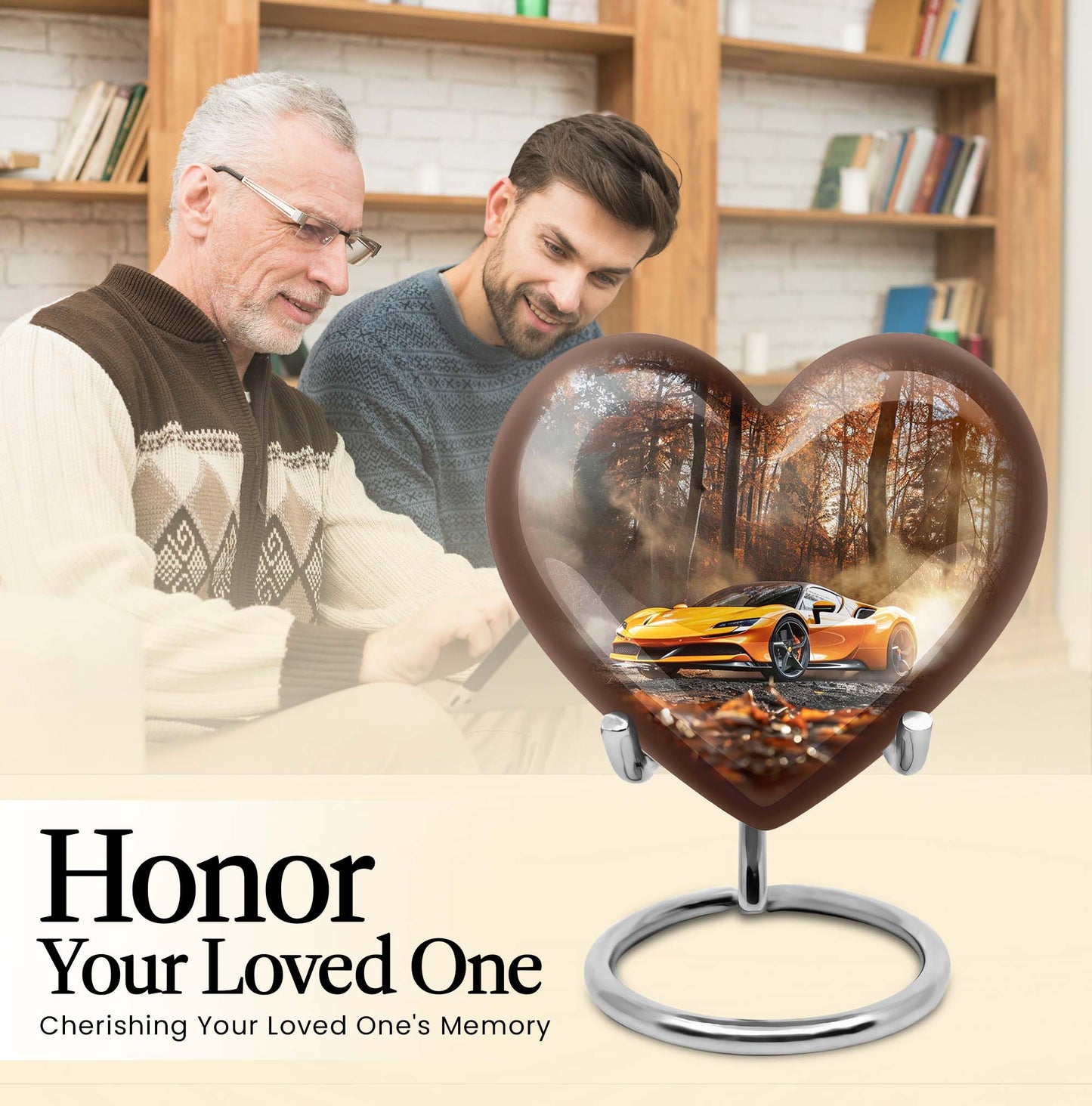 heart design car urn