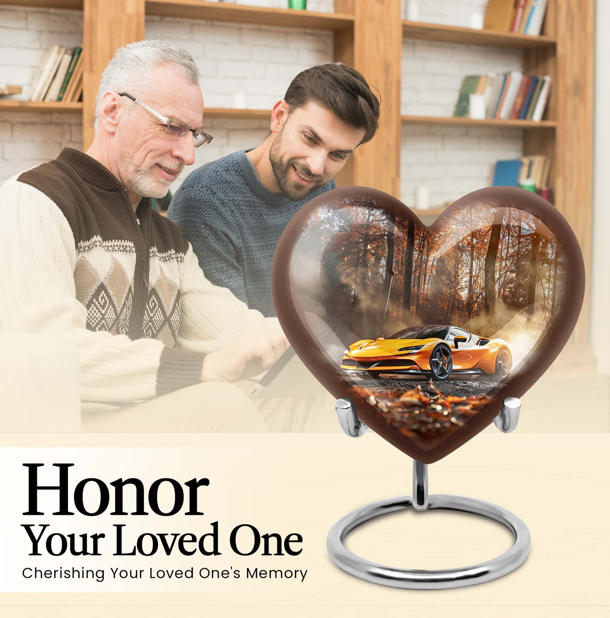 heart design car urn