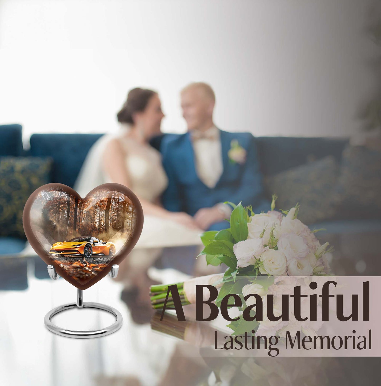 heart design car urn