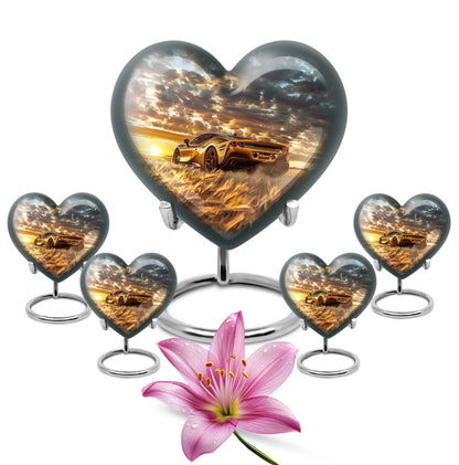 Car Theme Large Urn With 4 Keepsake Urn