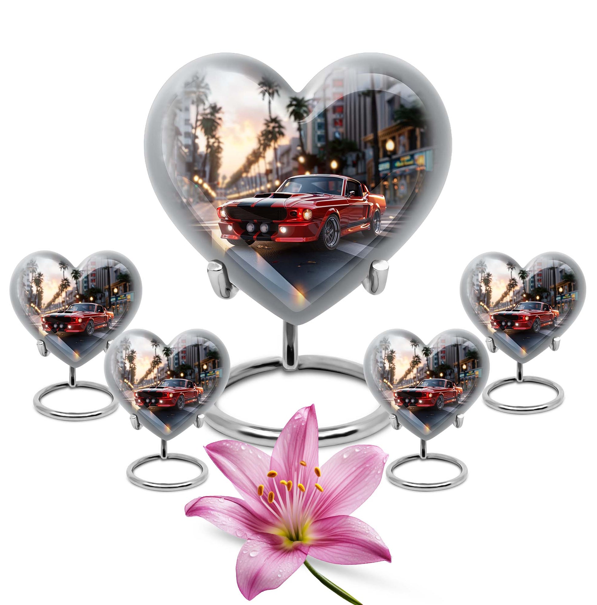 car urn, heart design