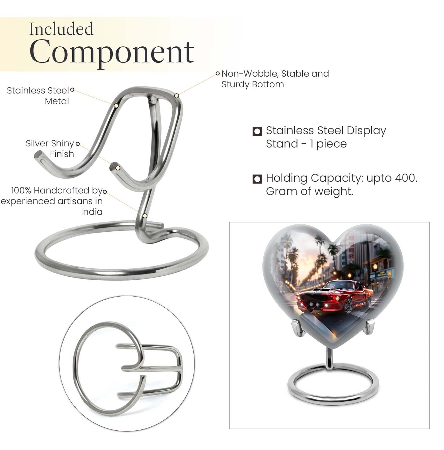 car urn, heart design