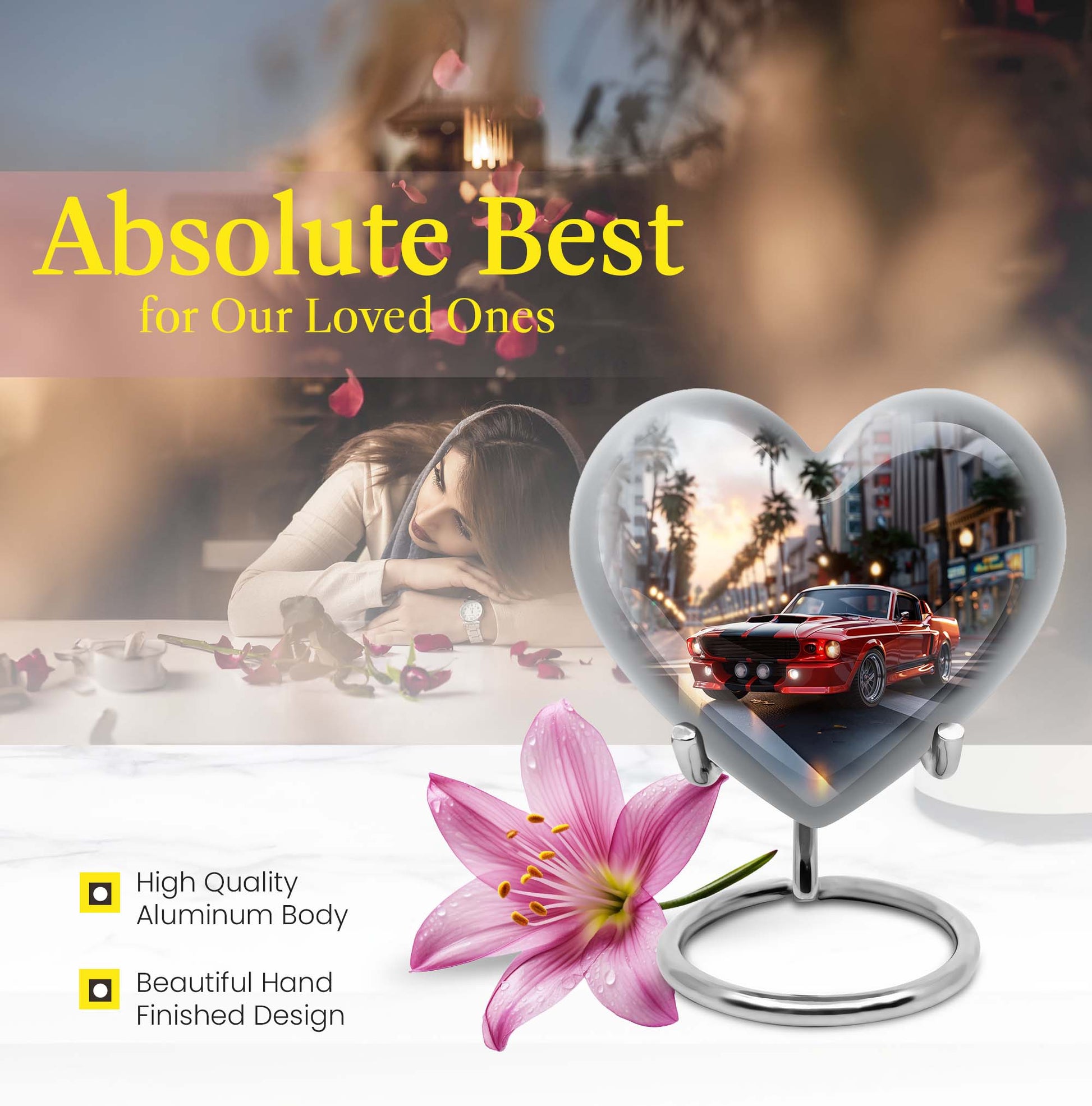 car urn, heart design