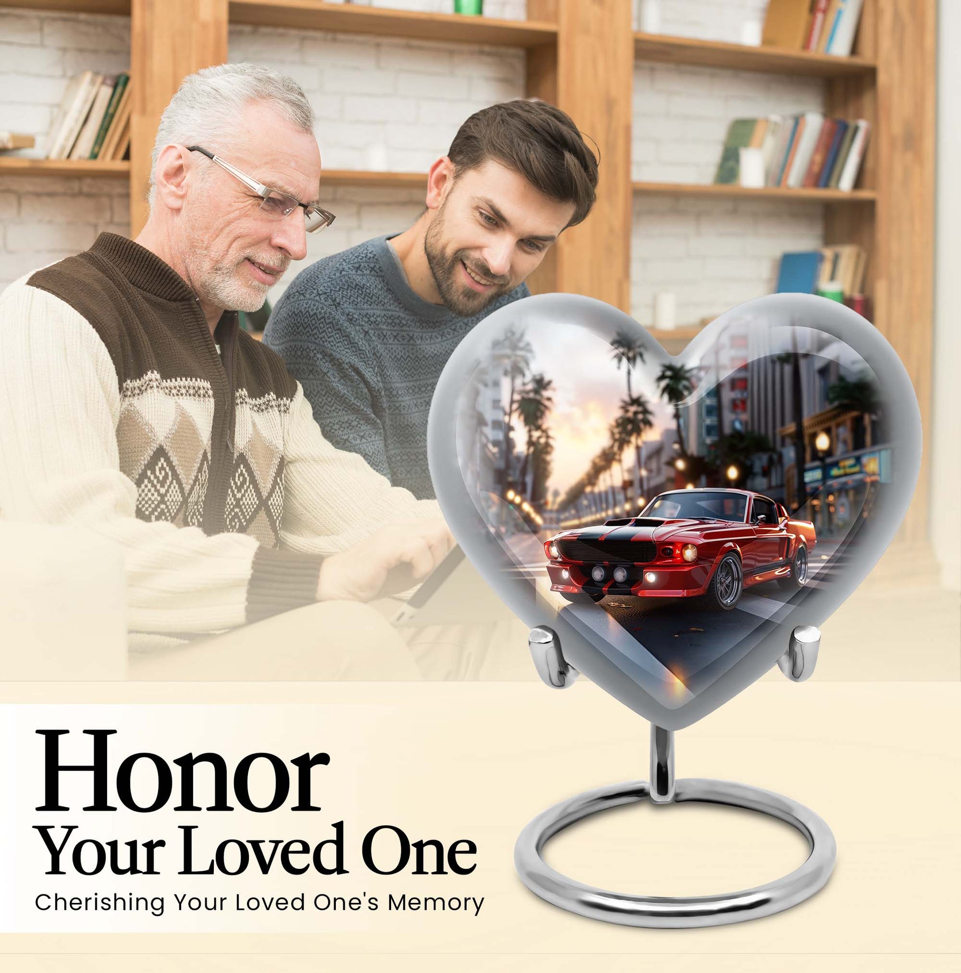 car urn, heart design