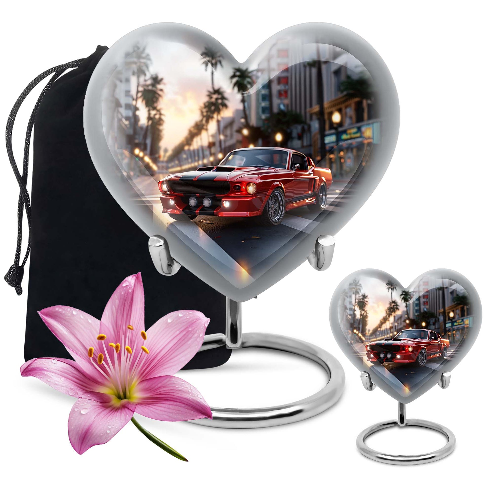 car urn, heart design