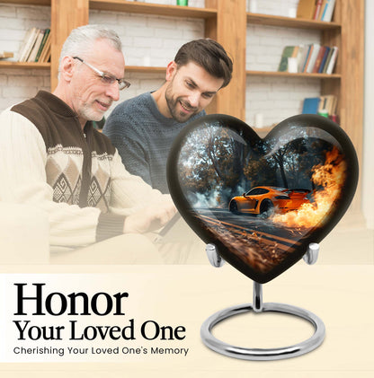 butterfly cremation urn and velvet pouch for men's ashes